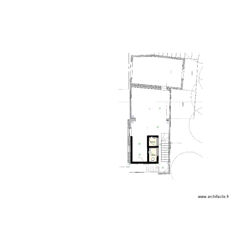 maison rdc nieder. Plan de 2 pièces et 2 m2