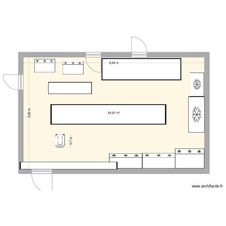 &Eacute;picerie projet 2. Plan de 0 pièce et 0 m2