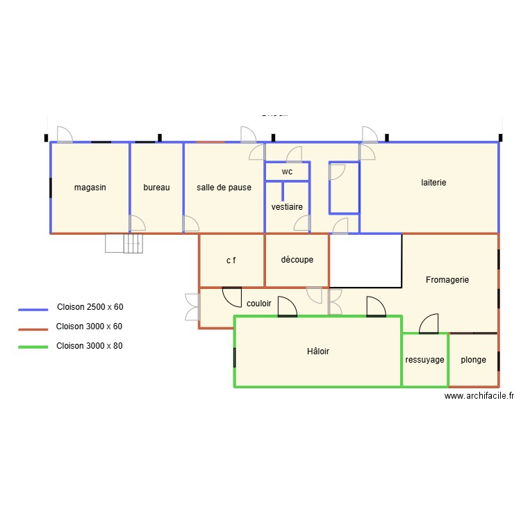 ouvertures. Plan de 16 pièces et 232 m2