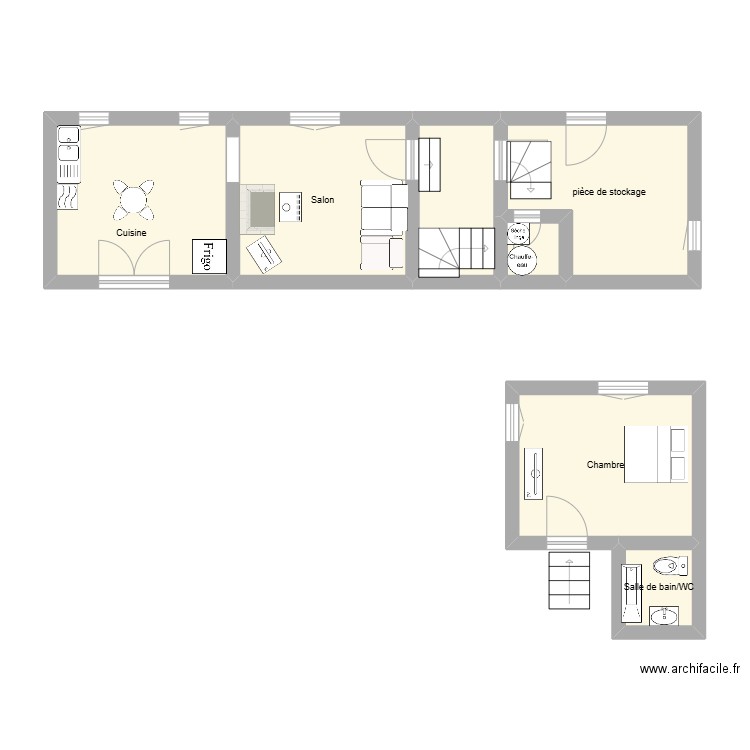 salernes 5/06/25. Plan de 7 pièces et 46 m2