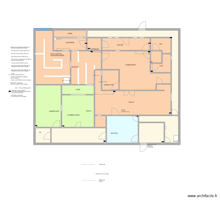 Game System V3. Plan de 43 pièces et 542 m2