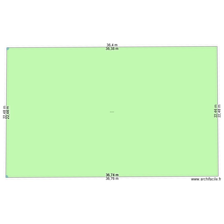 Terrain Rion vide. Plan de 1 pièce et 821 m2