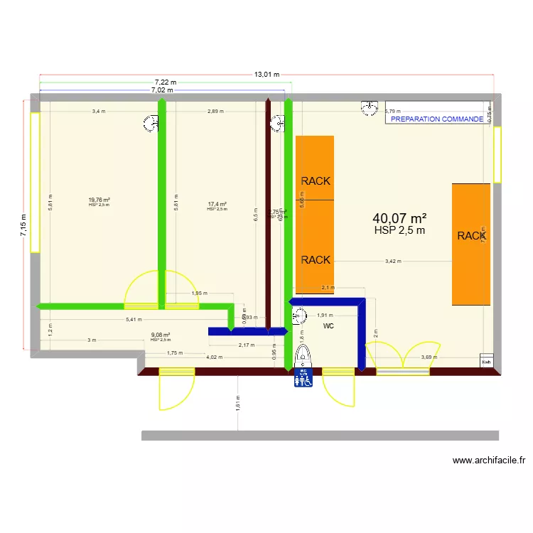 PLAN PLANCHER BETON. Plan de 
