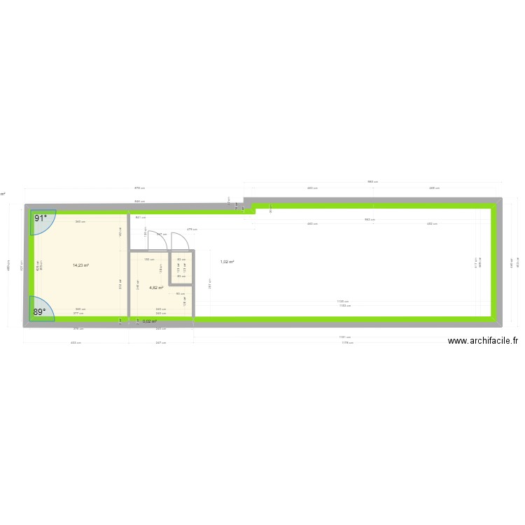 almeida. Plan de 5 pièces et 20 m2