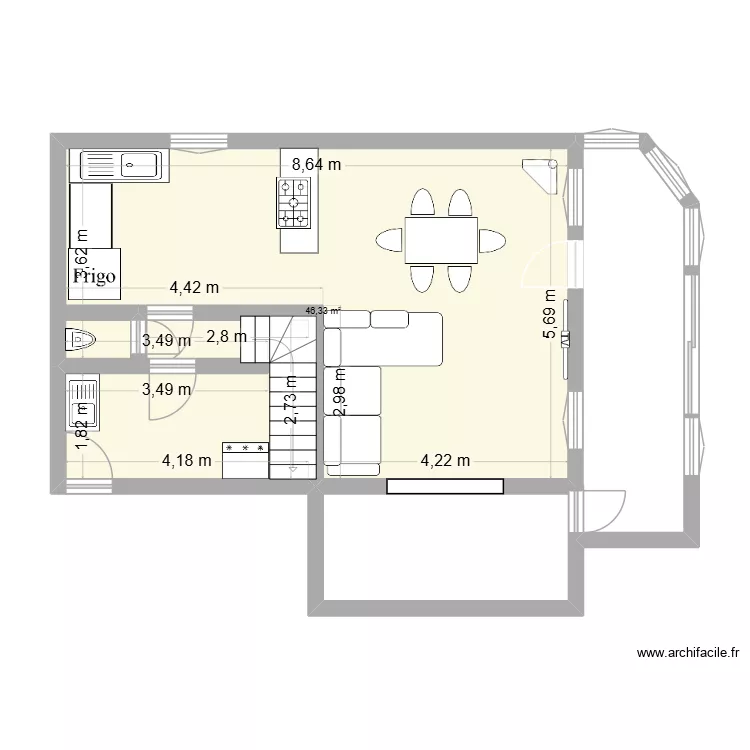PIERRICK VERRAL 1 SAUTE RENARd fin. Plan de 2  et 95 m²