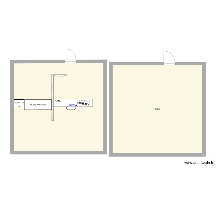 ENTREE 290-RENO. Plan de 2 pièces et 109 m2