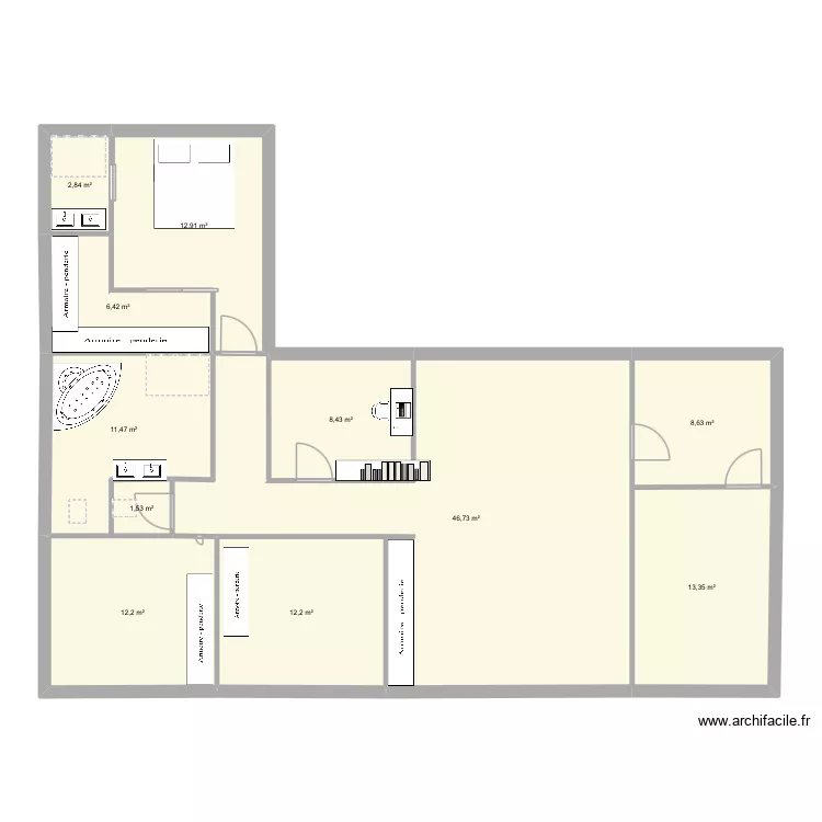 Plan 1. Plan de 11  et 137 m²