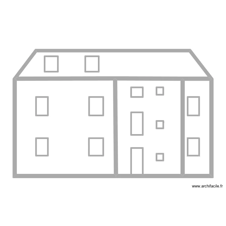 Fa&ccedil;ade arri&egrave;re Amneville 2. Plan de 17 Pièces et 110 m²