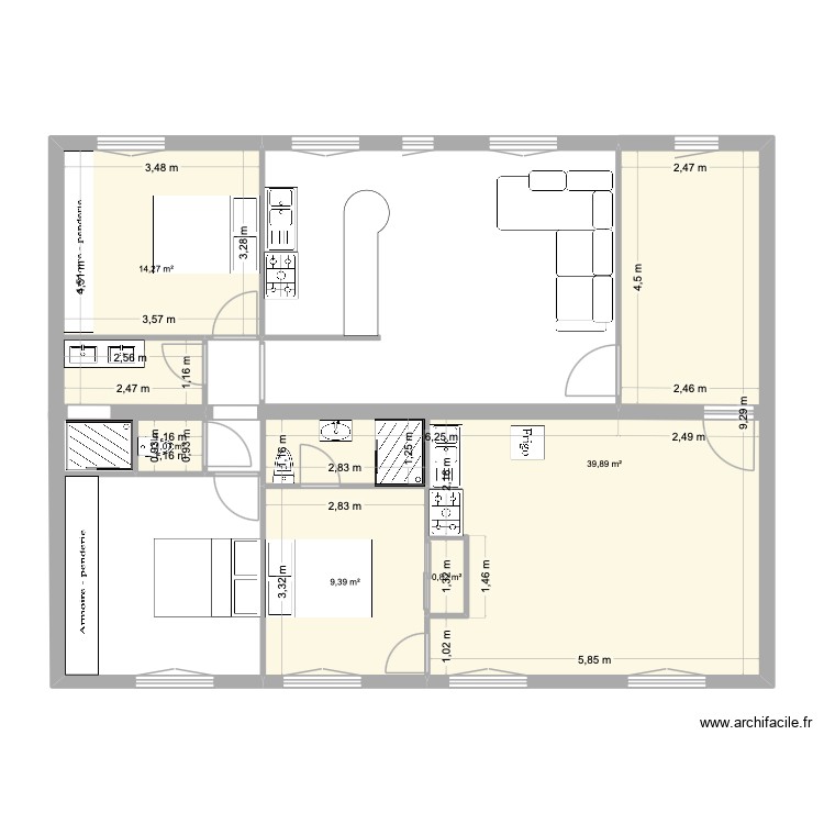premier &eacute;tage Renov. Plan de 0 pièce et 0 m2