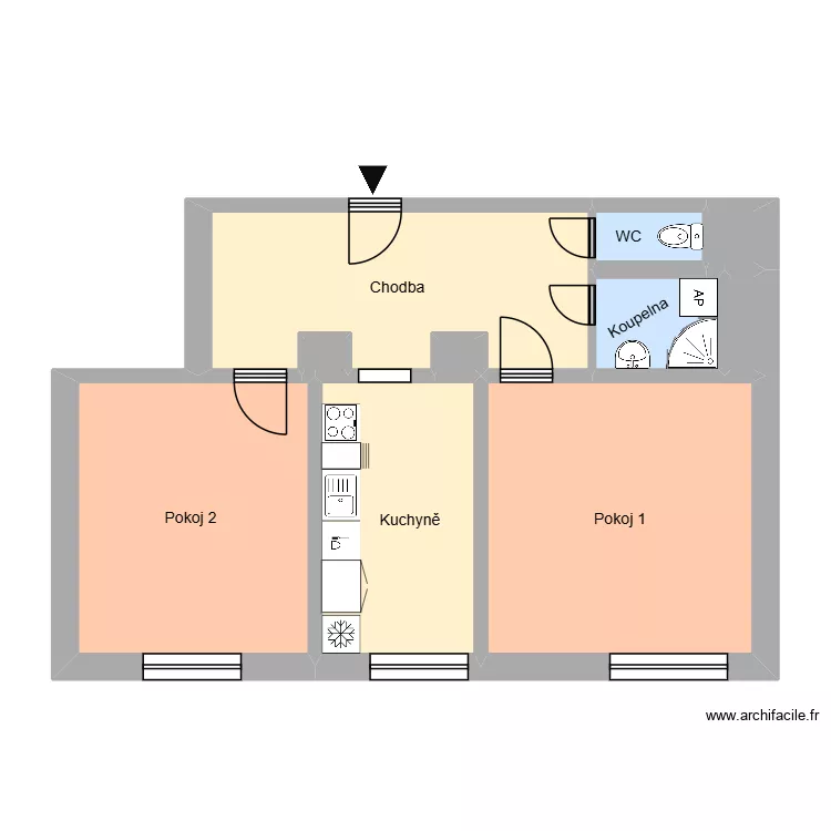 Budovatelská 463, byt 18. Plan de 10 et 60 m² Budovatelská 463, byt 18. Plan de 10 et 60 m²