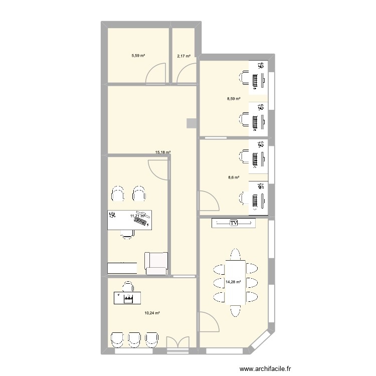 Plan v2 initial. Plan de 0 pièce et 0 m2 Plan v2 initial. Plan de 0 pièce et 0 m2