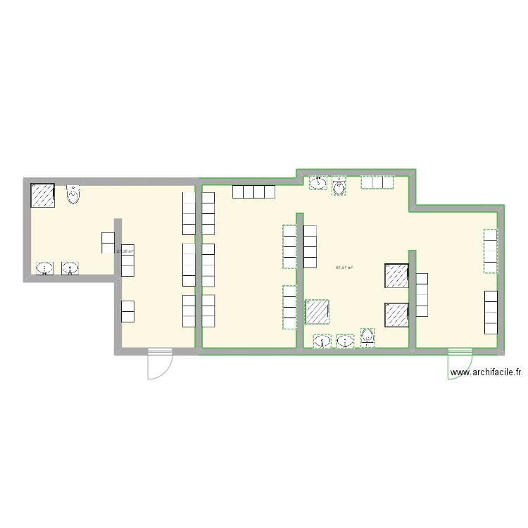 Projet vestiaire. Plan de 0 pièce et 0 m2