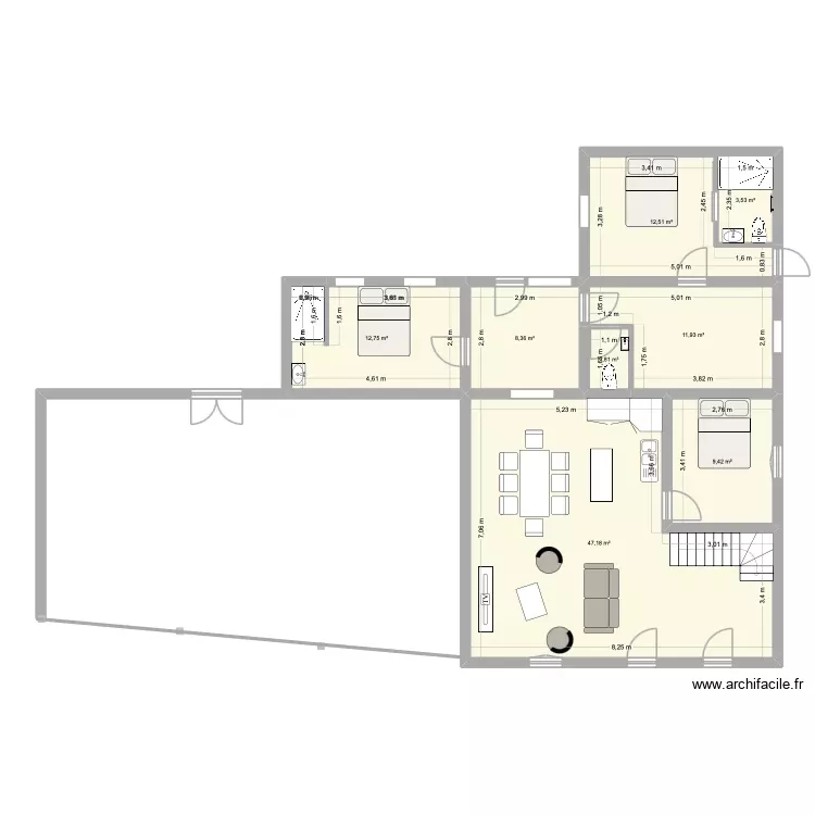 Saint-Astier v2. Plan de 8 Pièces et 108 m² Saint-Astier v2. Plan de 8 Pièces et 108 m²