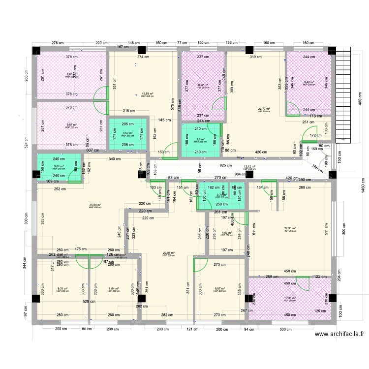 3th Floor 5.1.Bon Version 2.1 Imprimer 2. Plan de 21 pièces et 217 m2