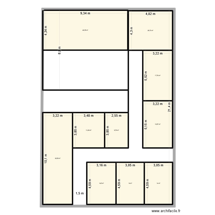 RDC ABA NONO. Plan de 10 pièces et 194 m2