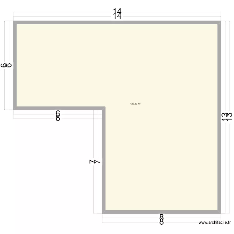 MOI. Plan de 1 et 129 m² MOI. Plan de 1 et 129 m²