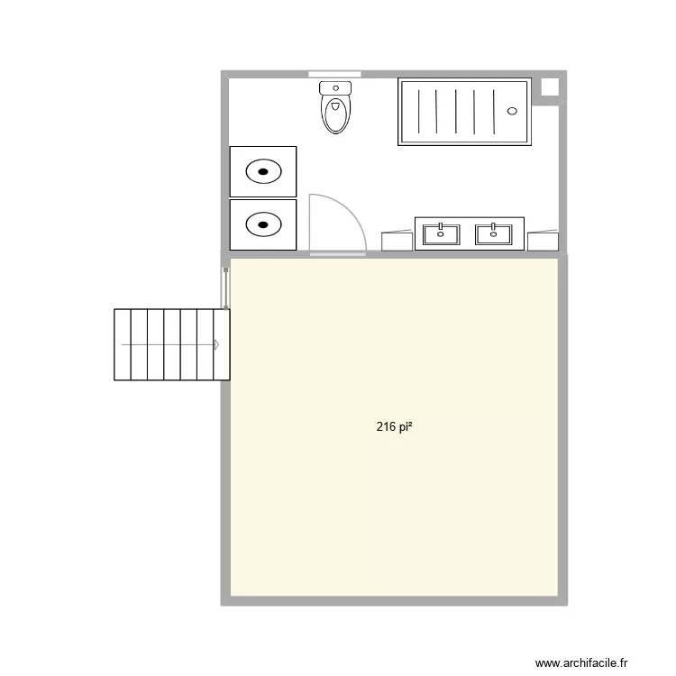 chambre de bain. Plan de 1 et 20 m² chambre de bain. Plan de 1 et 20 m²