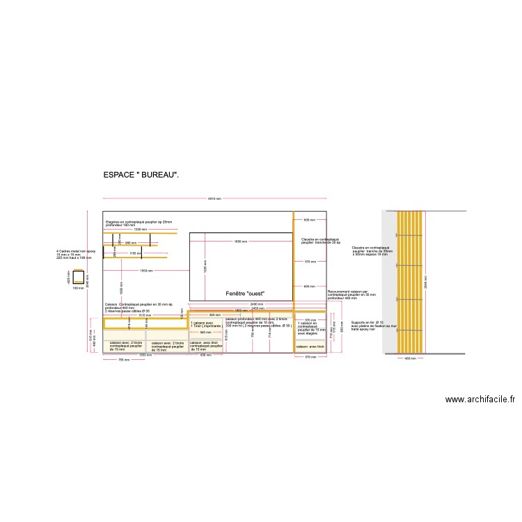 Rez de Coline-Espace bureau 17/04/25. Plan de 0 pièce et 0 m2