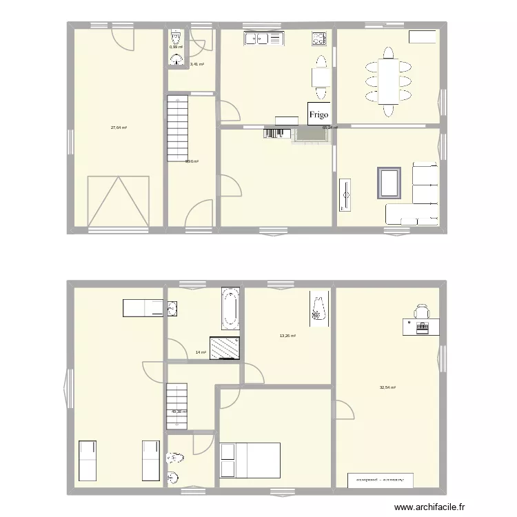 maison. Plan de 9 pièces et 216 m² maison. Plan de 9 pièces et 216 m²