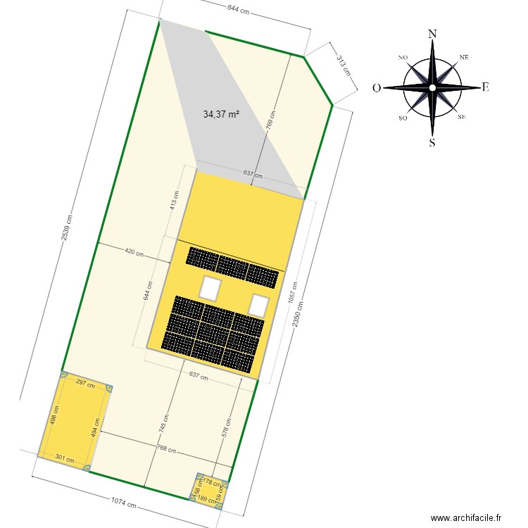 Fallait Thierry. Plan de 3 pièces et 84 m2
