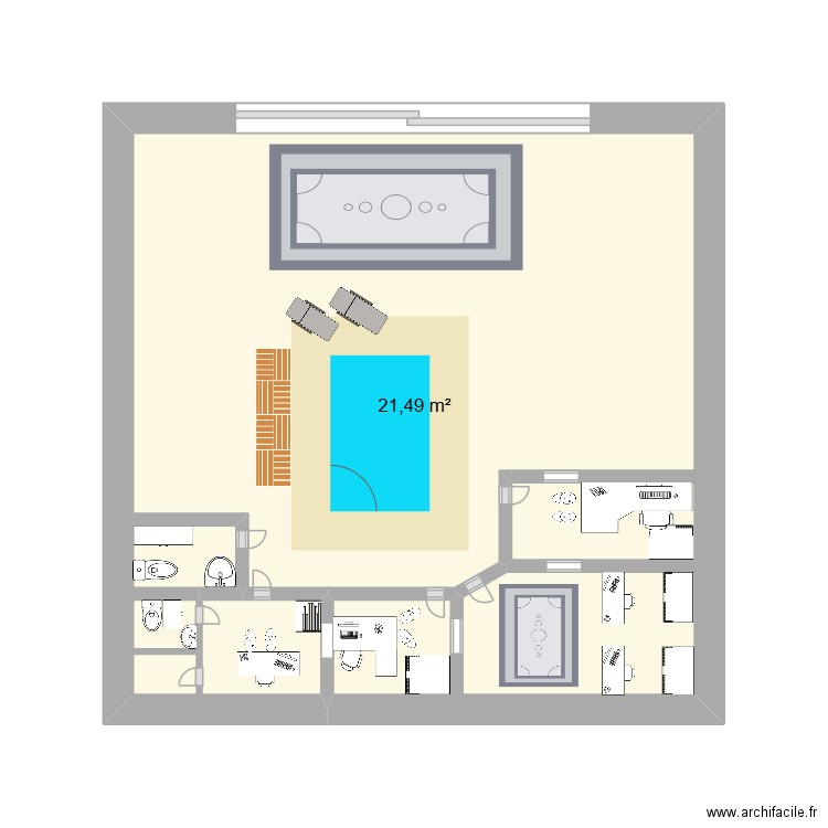 PLAN MAG SOV 19. Plan de 1 pièce et 21 m2