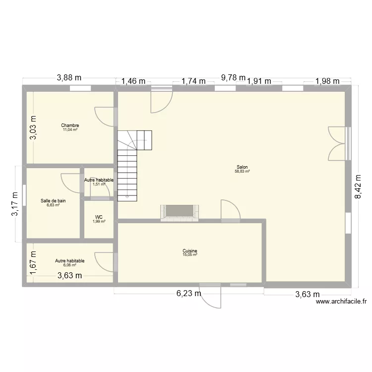 RDC MARLENX. Plan de 7 et 101 m² RDC MARLENX. Plan de 7 et 101 m²