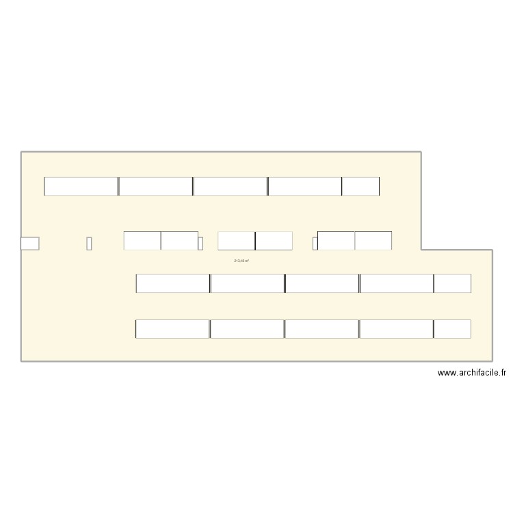 P-1. Plan de 1 pièce et 213 m2