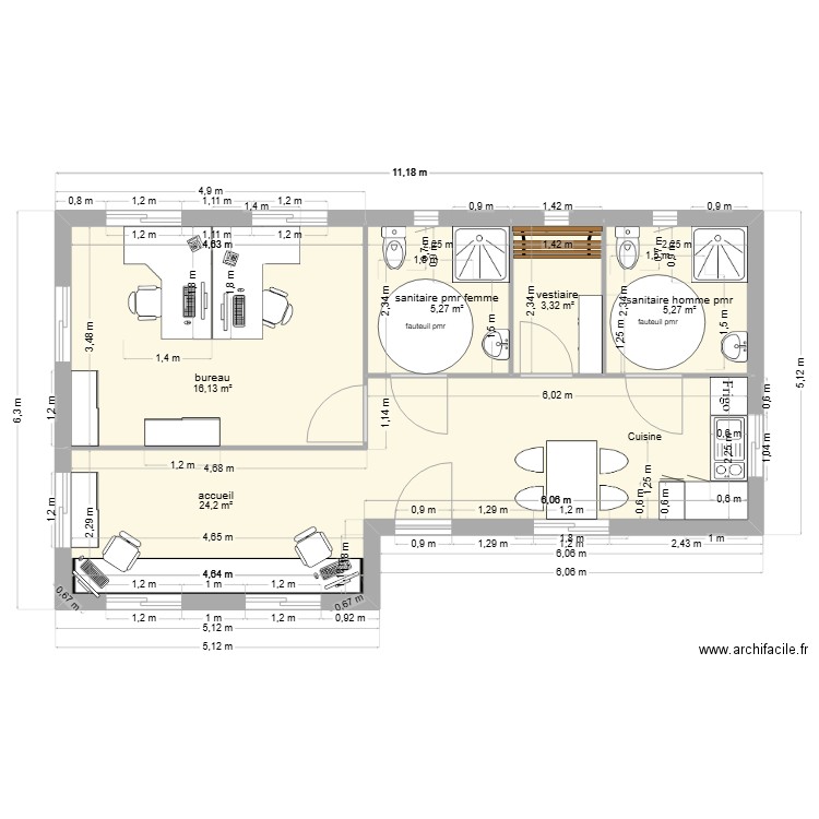 module 4 catalogue. Plan de 5 pièces et 54 m2