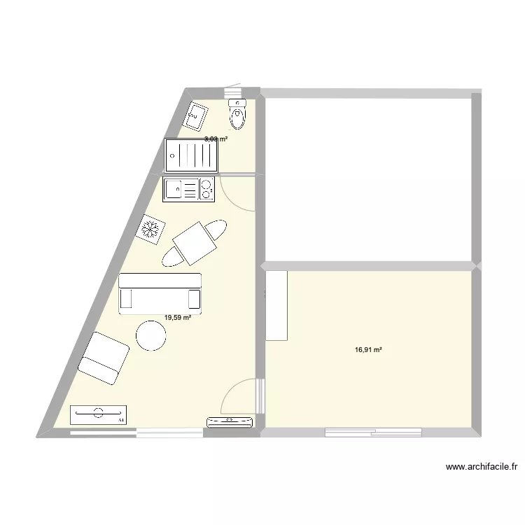 studio. Plan de 