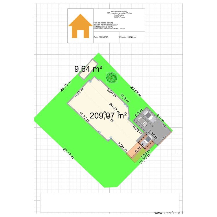 parking Sylvie 3. Plan de 0 pièce et 0 m2