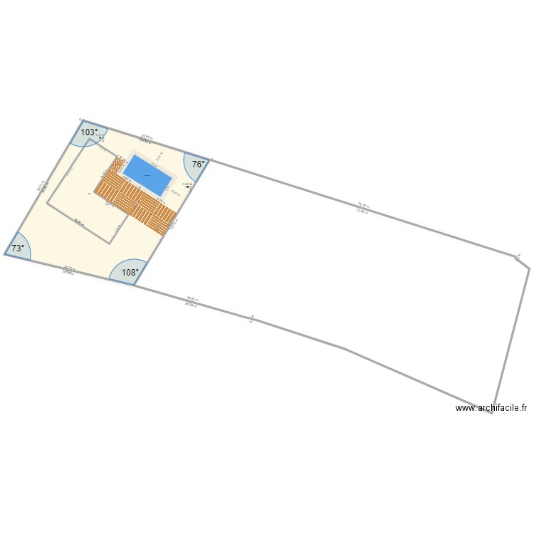 senegal 3655M². Plan de 2 pièces et 1163 m2