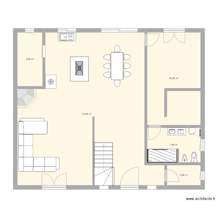 MAISON PORTUGAL avec étage 12.5m X  10.5m. Plan de 0 pièce et 0 m2