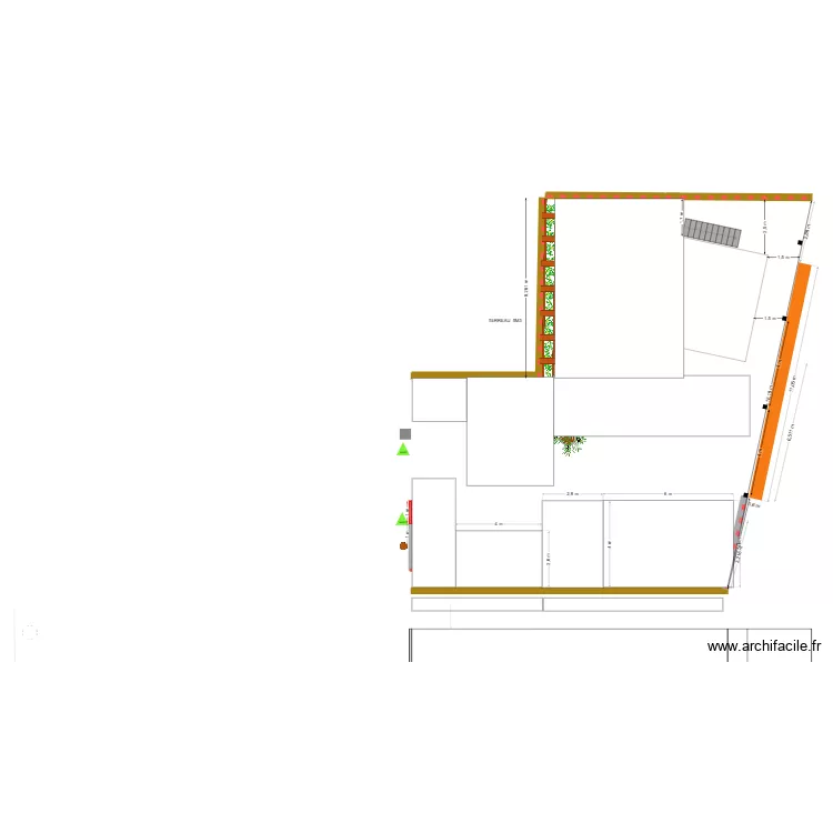 exterieur calepinage terrasse LAMBOURDAGE BAS. Plan de 