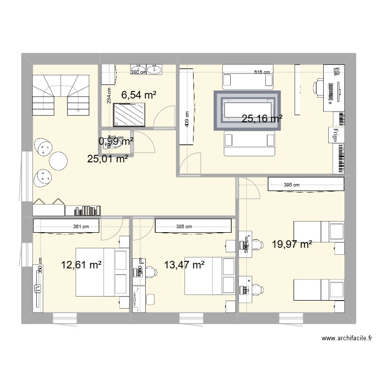 MAISON SCIONZIER V2. Plan de 7 pièces et 104 m2