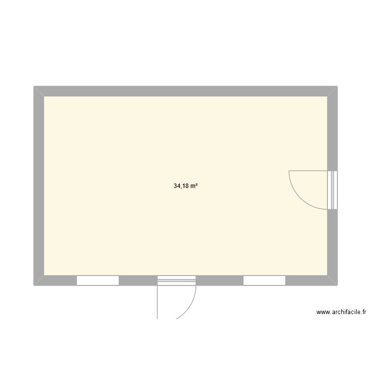 MALARET 2. Plan de 1 pièce et 34 m2