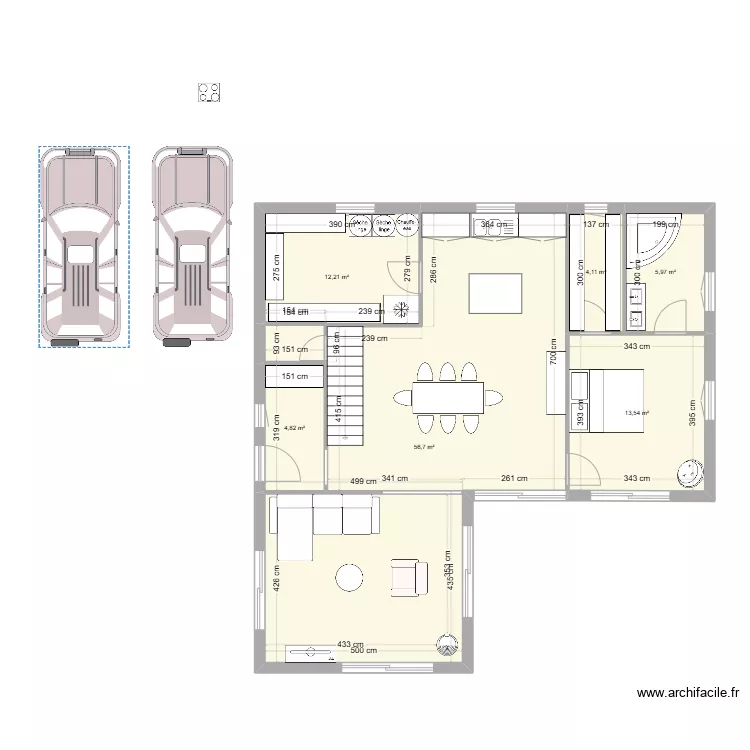 maison rdc. Plan de 