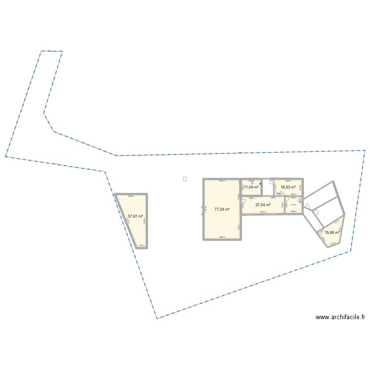 la goye- projet3. Plan de 7 pièces et 196 m2