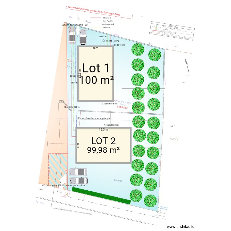 Yssingeaux pied de la roue v2. Plan de 2 pièces et 200 m2