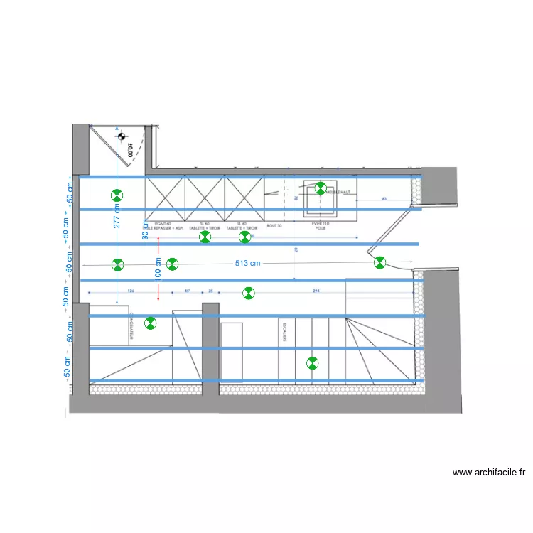 Implantation elec Buanderie 19/11/2024. Plan de 