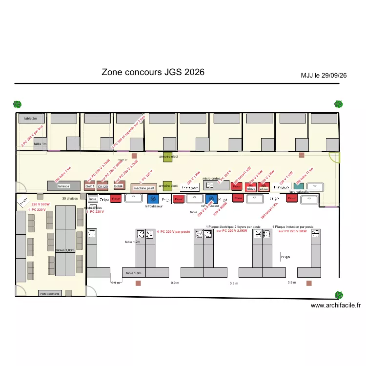 zone concours 2026. Plan de 4 Pièces et 199 m²