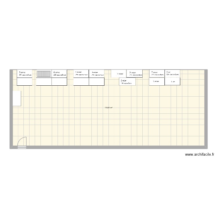 test BV sacoche. Plan de 1 pièce et 119 m2
