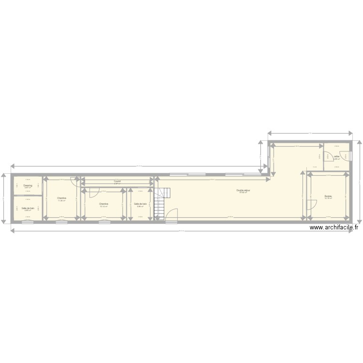 riviere St jean. Plan de 9 pièces et 118 m2