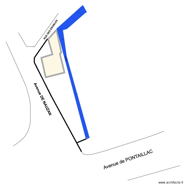 masse pour cloture. Plan de 1 pièce et 16 m2