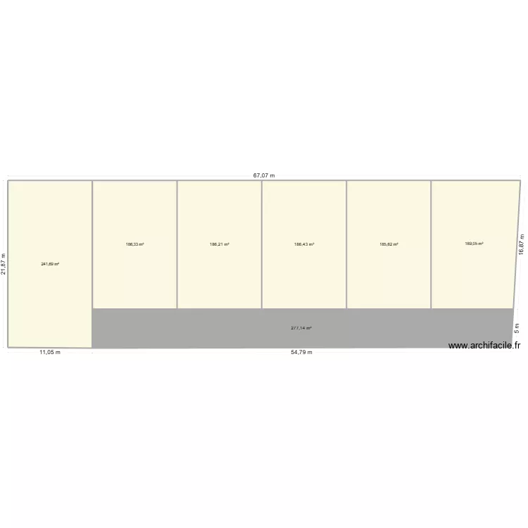 Lotificacion Juan Escutia. Plan de 7  et 1452 m²