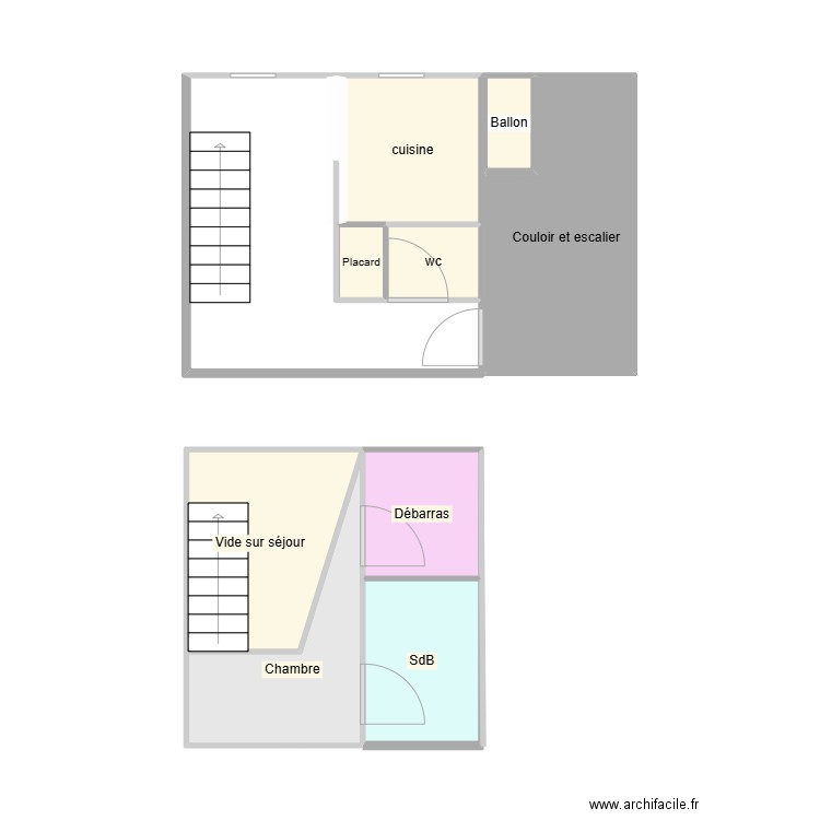 AUBRY. Plan de 9 pièces et 27 m2