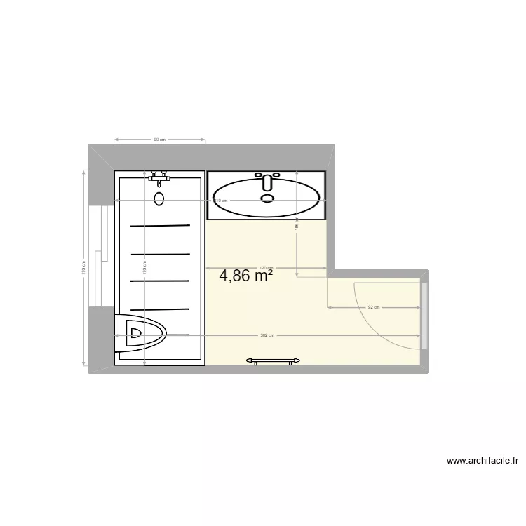 salle de bain gerard grand. Plan de 