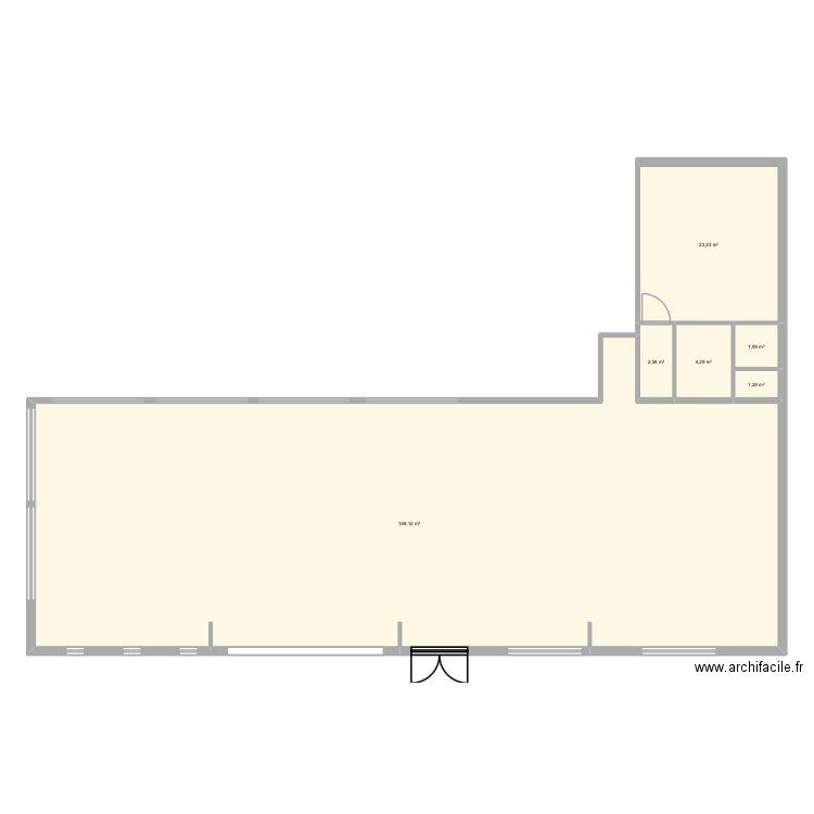 LCF. Plan de 6 pièces et 220 m2
