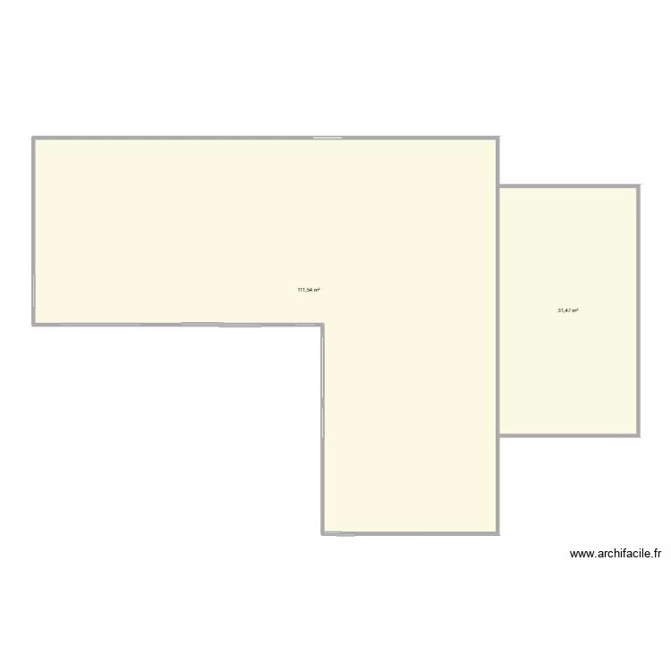 deniel maison. Plan de 2 Pièces et 143 m²