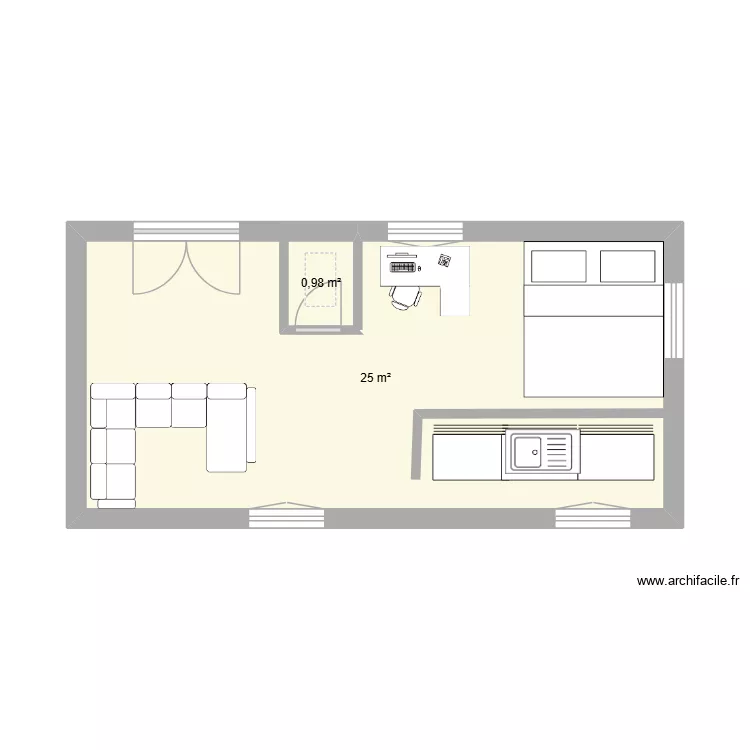 maison devoir plan &eacute;chellle. Plan de 2  et 26 m²