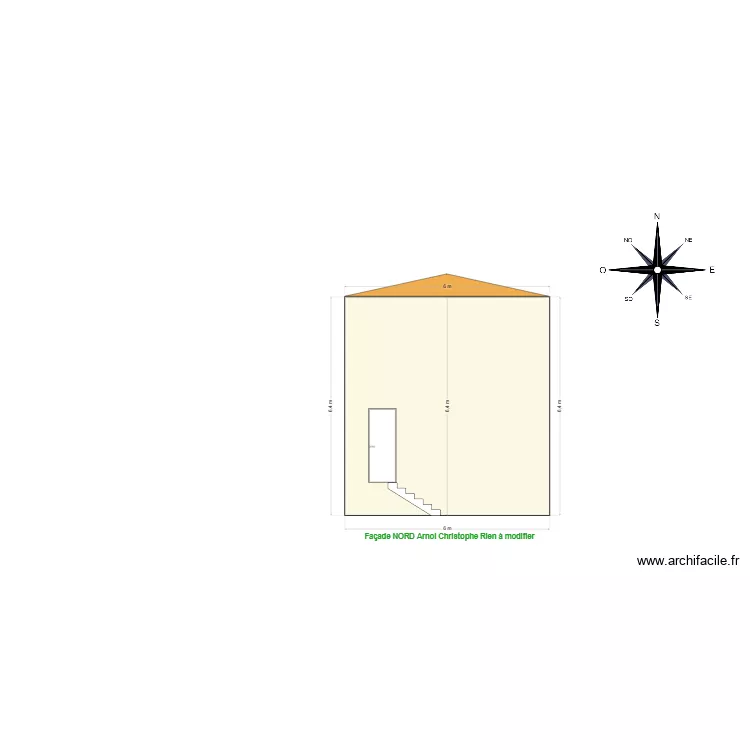 Arnol Christophe fa&ccedil;ade NORD. Plan de 